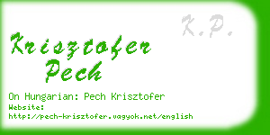 krisztofer pech business card